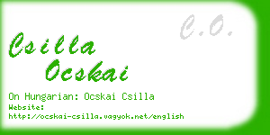 csilla ocskai business card